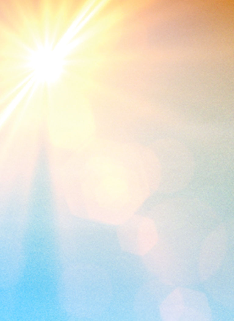 Orange and Yellow gradient background with sun flare overlay